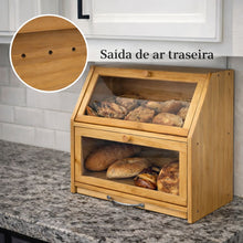 Carregar imagem no visualizador da galeria, Porta-Pão Premium com Tábua de Corte Integrada