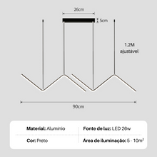 Carregar imagem no visualizador da galeria, Pendente Minimalista LED – Sofisticação e Estilo para Ambientes Modernos