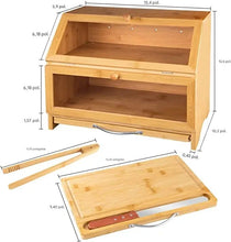 Carregar imagem no visualizador da galeria, Porta-Pão Premium com Tábua de Corte Integrada