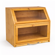 Carregar imagem no visualizador da galeria, Porta-Pão Premium com Tábua de Corte Integrada
